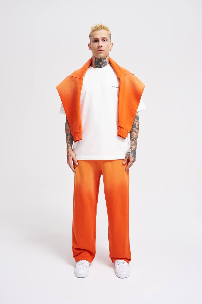 Machinist Gradient Washed Baggy Orange Sweatpants