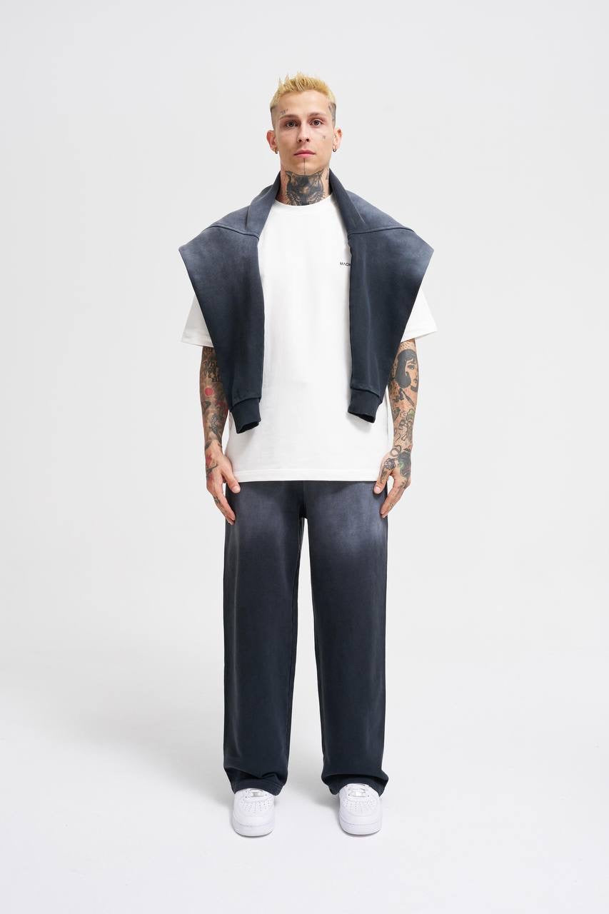 Machinist Gradient Washed Baggy Beige Sweatpants