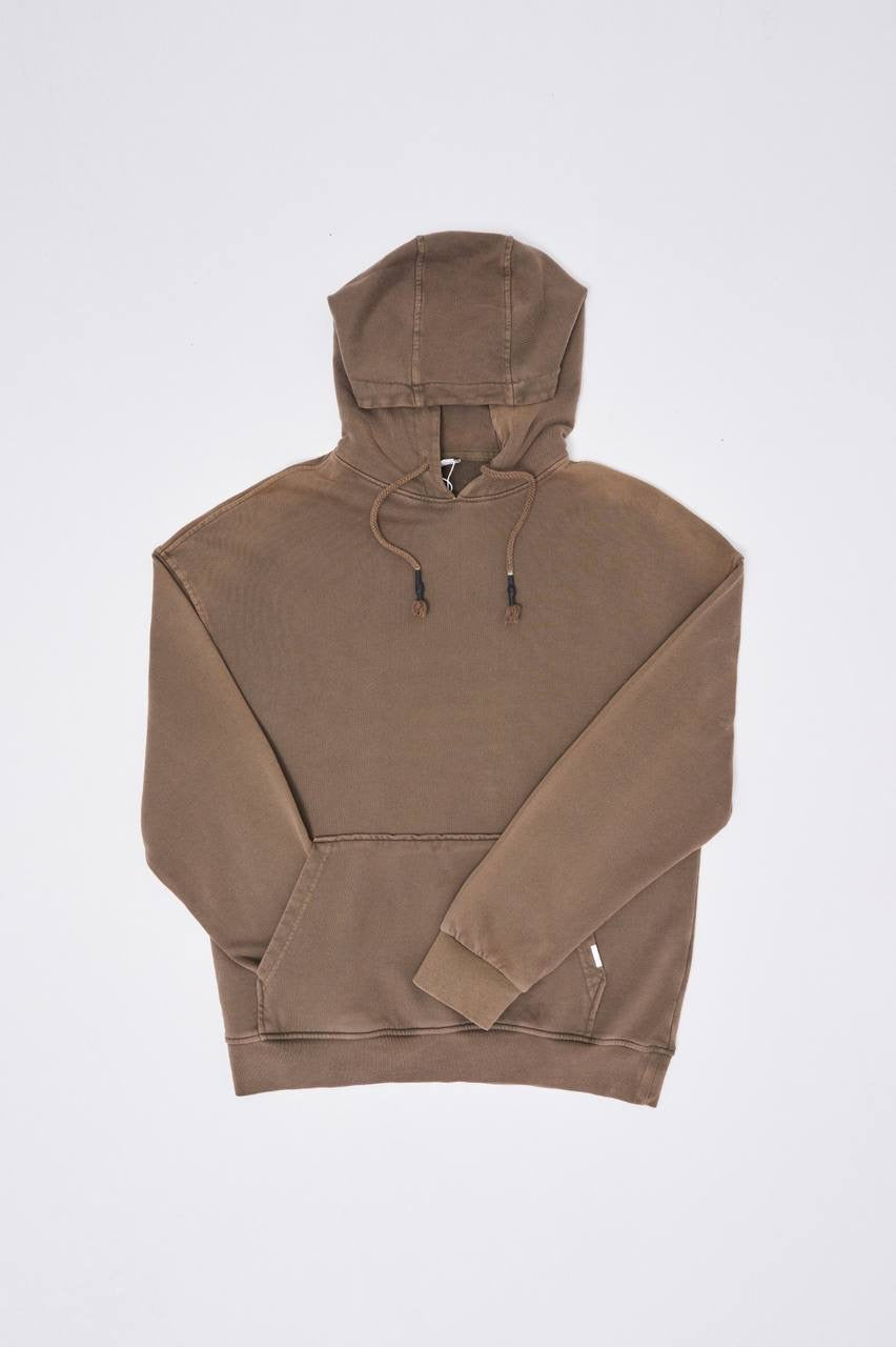 Machinist Basic Solid Hooded Oversize Washed Sweatshirt