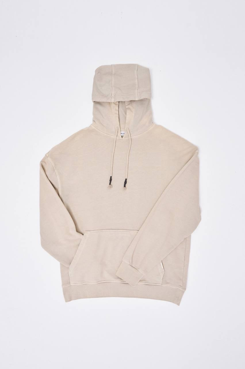 Machinist Basic Solid Hooded Oversize Washed Sweatshirt