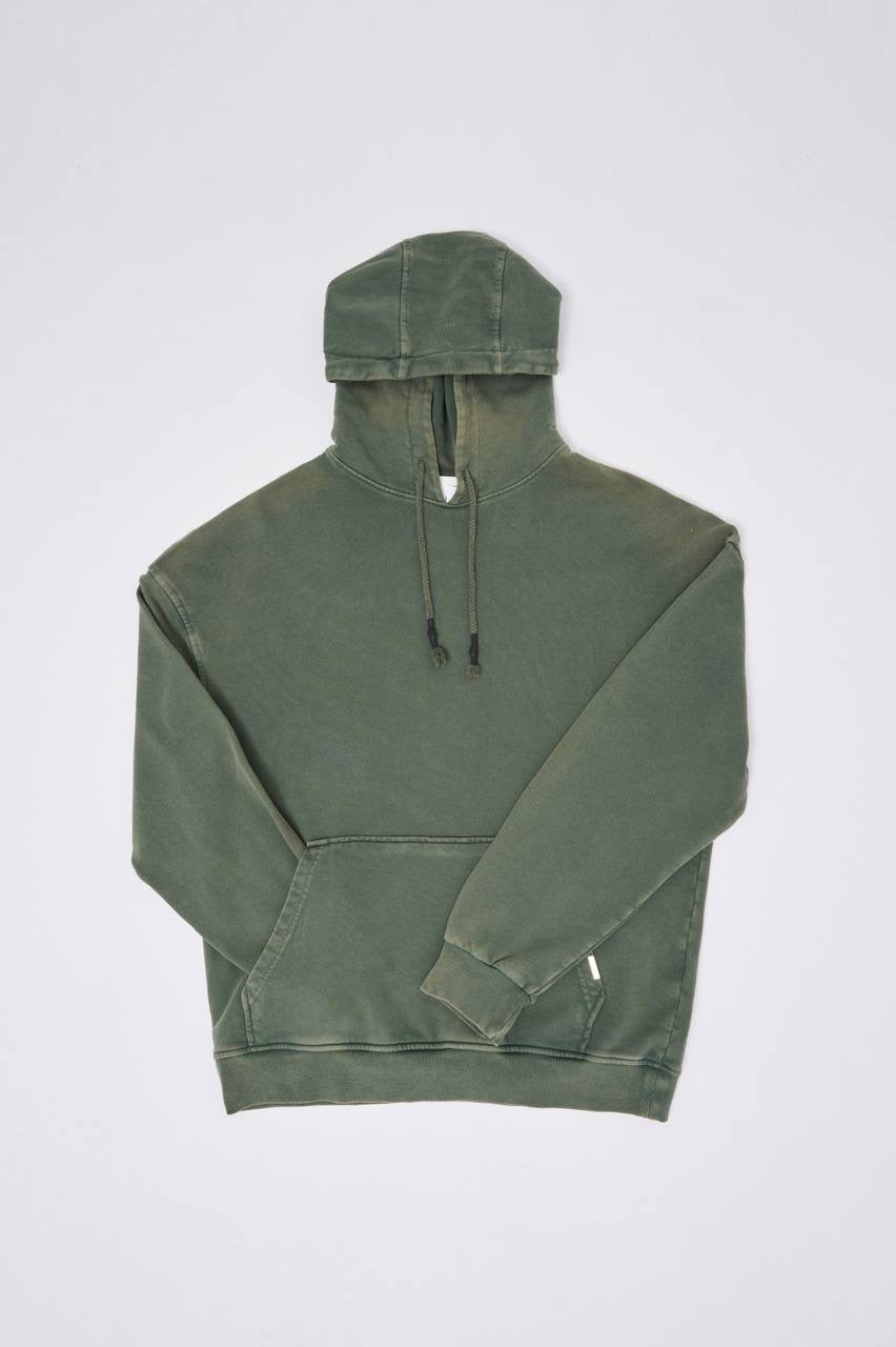 Machinist Basic Solid Hooded Oversize Washed Sweatshirt
