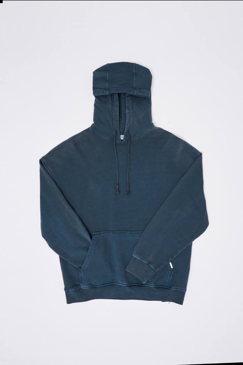 Machinist Basic Solid Hooded Oversize Washed Sweatshirt