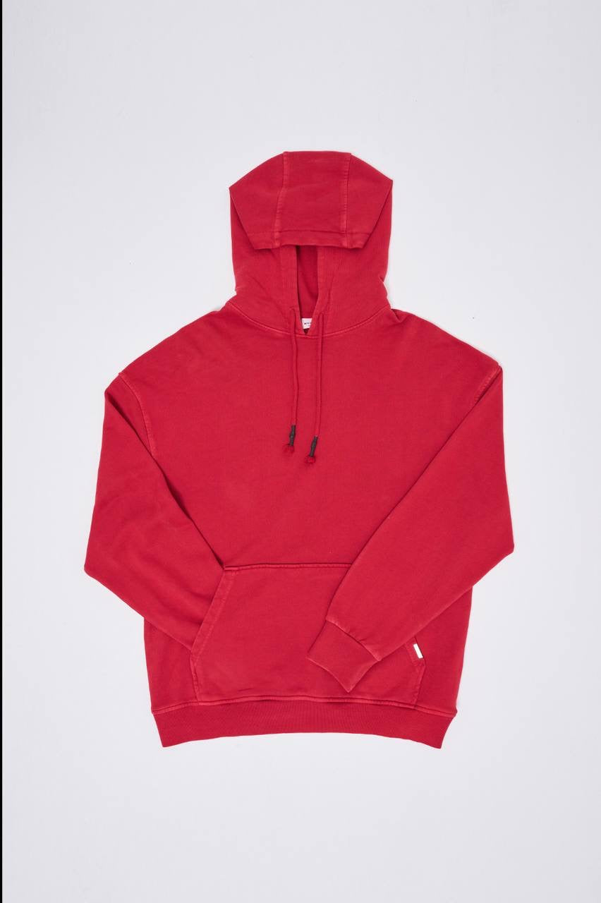 Machinist Basic Solid Hooded Oversize Washed Sweatshirt