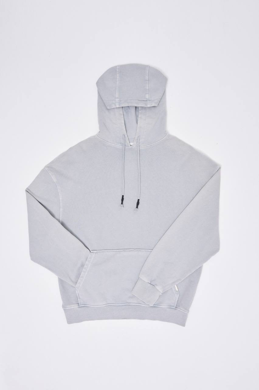 Machinist Basic Solid Hooded Oversize Washed Sweatshirt