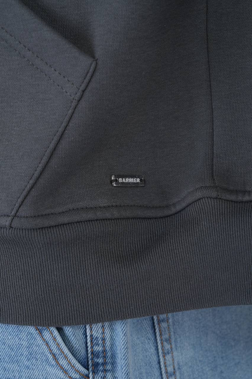 Gray Oversized Zip-Up Hoodie – Unisex Casual Streetwear Jacket