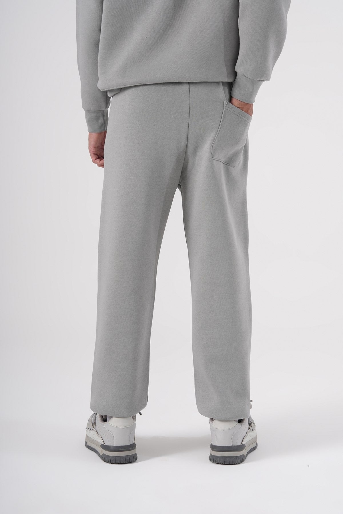 Light Gray Slim Fit Jogger Pants – Unisex Casual Streetwear Bottoms