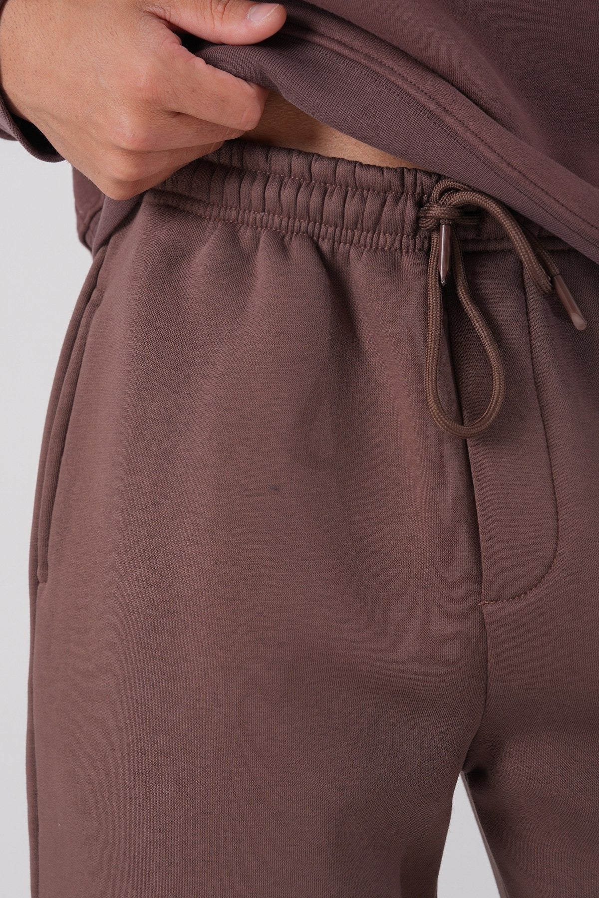 Dark Brown Straight Fit Jogger Pants – Unisex Casual Streetwear Bottoms