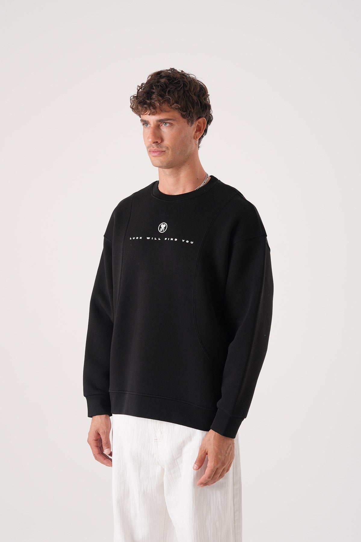 Navy Blue Angel Graphic Sweatshirt – Oversized Streetwear Pullover