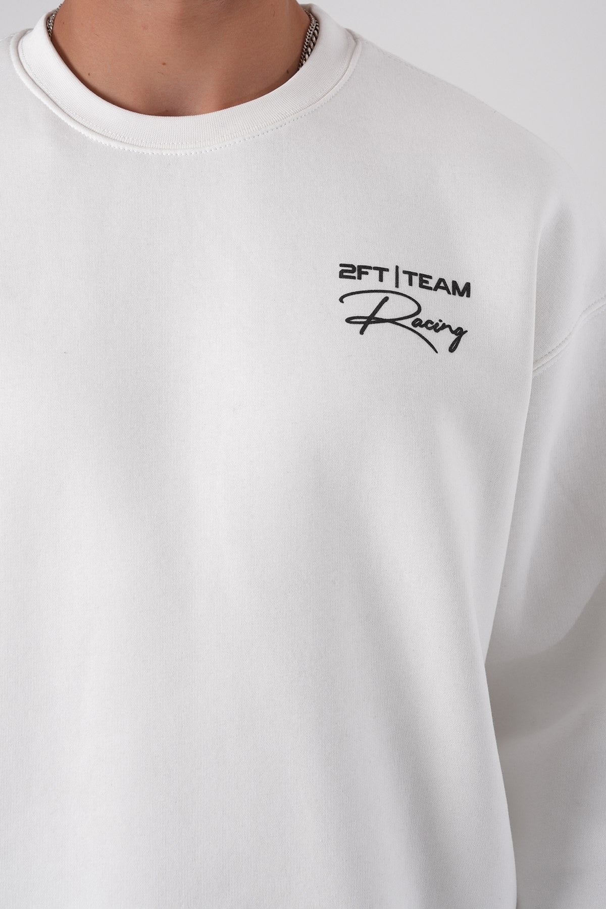 Men’s White Racing Print Sweatshirt – Porsche 911 Graphic Pullover