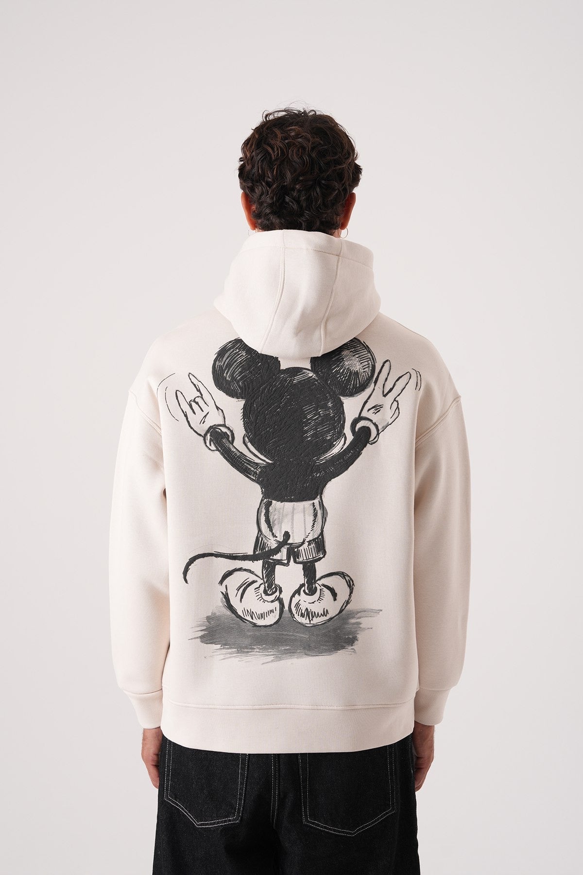 Men’s Beige Hoodie – “Usual Suspect” Graphic Pullover Sweatshirt