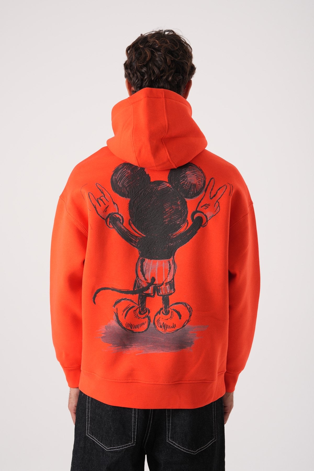 Men’s Orange Hoodie – “Usual Suspect” Graphic Pullover Sweatshirt