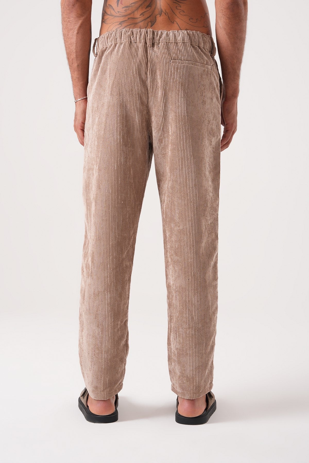 Men’s Beige Corduroy Trousers – Vintage-Inspired Smart Casual Pants