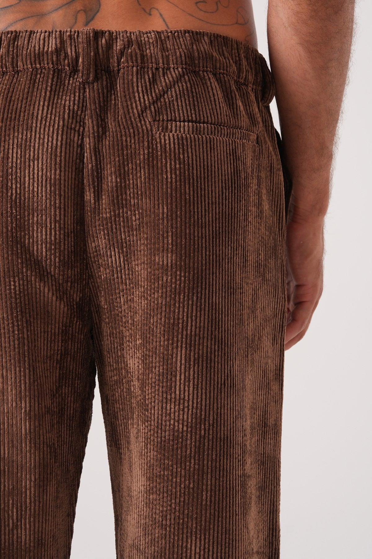 Men’s Brown Corduroy Trousers – Classic Retro Straight-Leg Pants