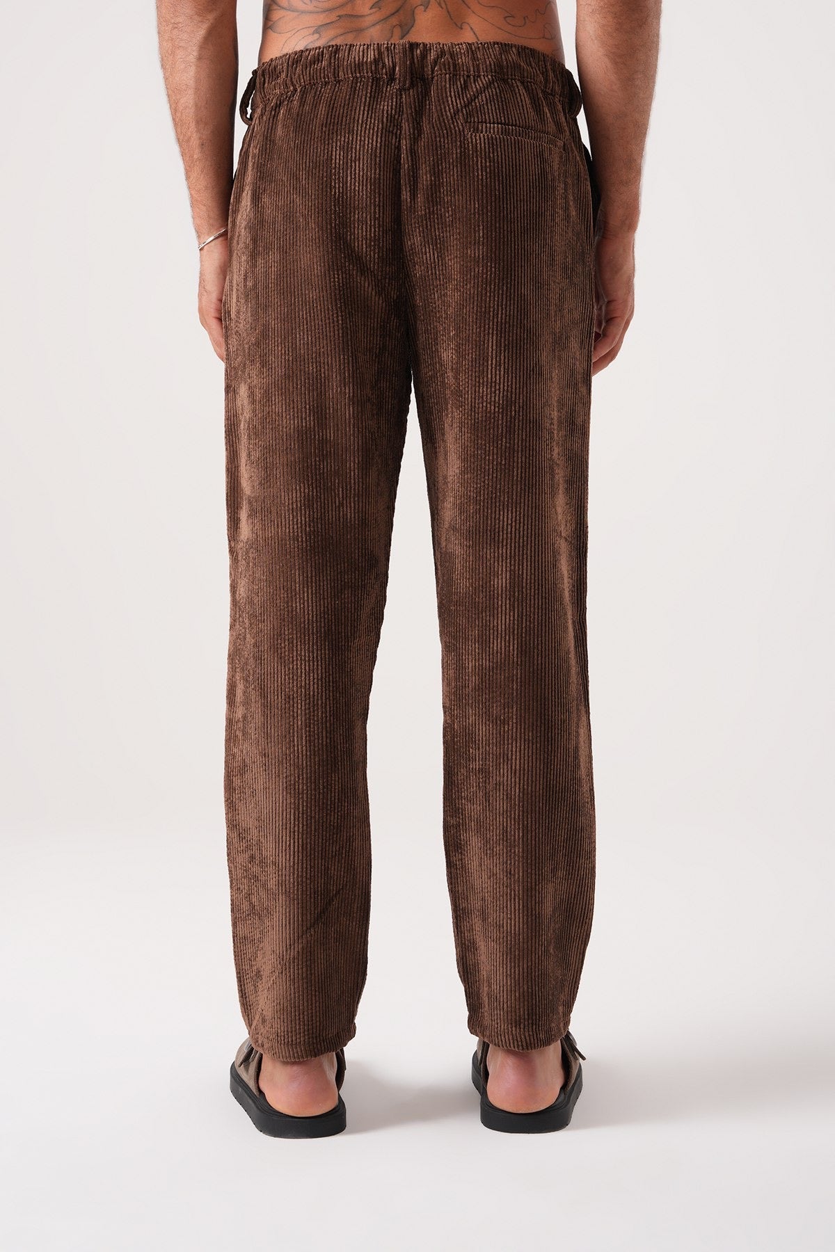 Men’s Brown Corduroy Trousers – Classic Retro Straight-Leg Pants