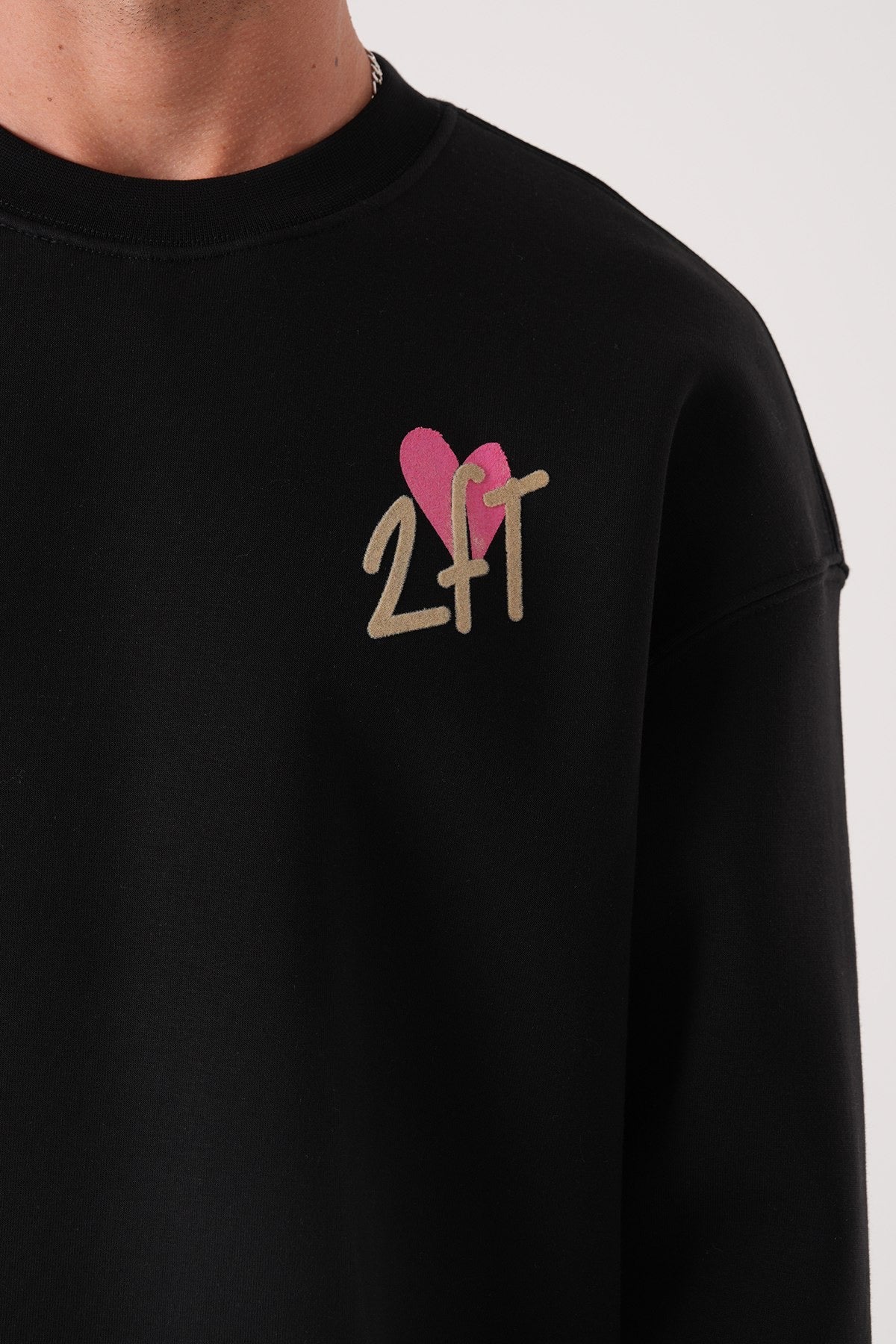 Men’s Black Graphic Sweatshirt – La Joconde XVI Secolo Retro Print