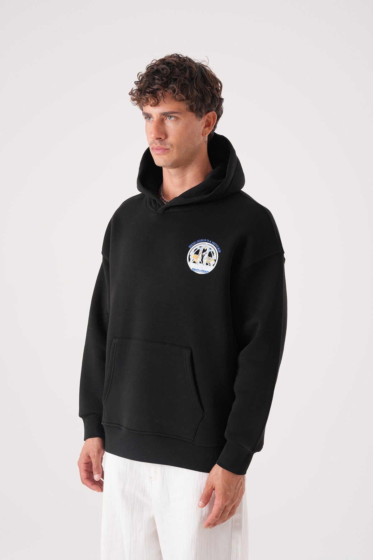Men’s Black Hoodie – Noble Privilege Emblem