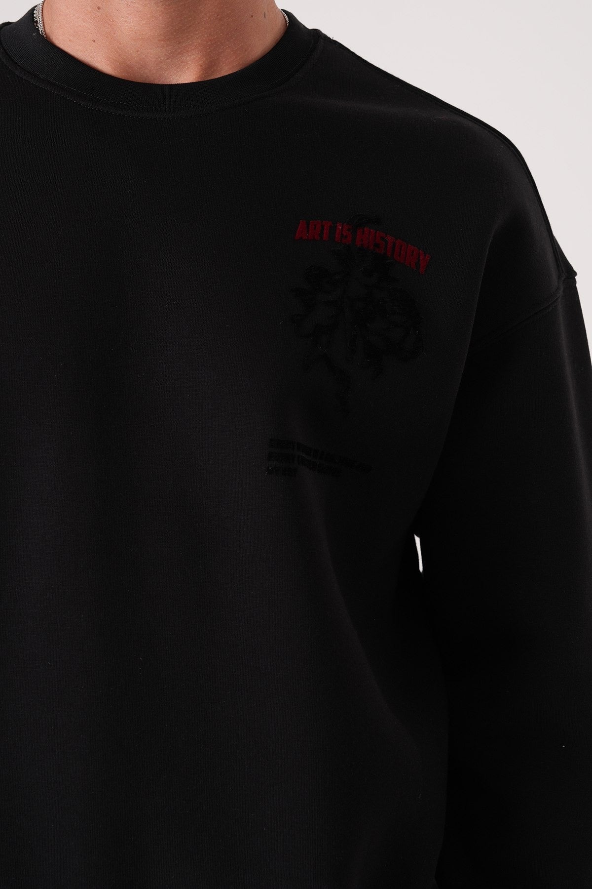 Men’s Crewneck Sweatshirt – Art Is History (Black)