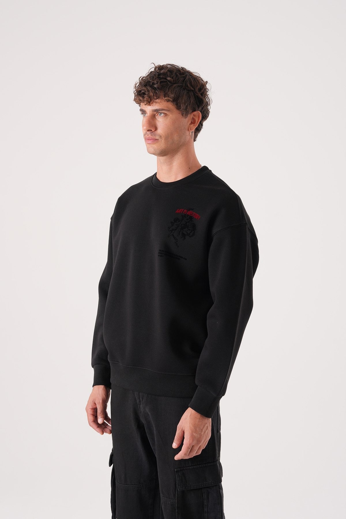 Men’s Crewneck Sweatshirt – Art Is History (Black)