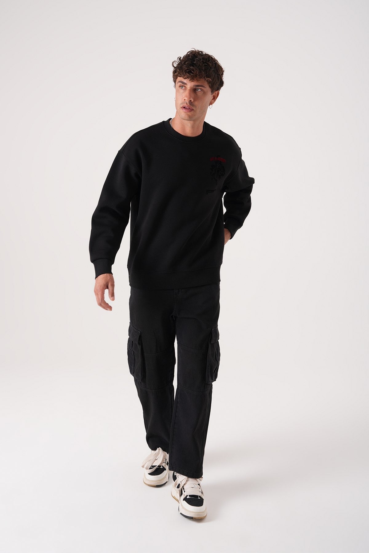 Men’s Crewneck Sweatshirt – Art Is History (Black)