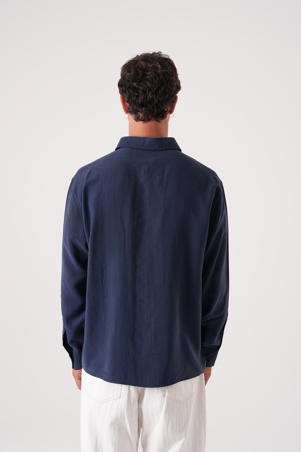 Men’s Long Sleeve Button-Down Shirt – Charcoal Grey