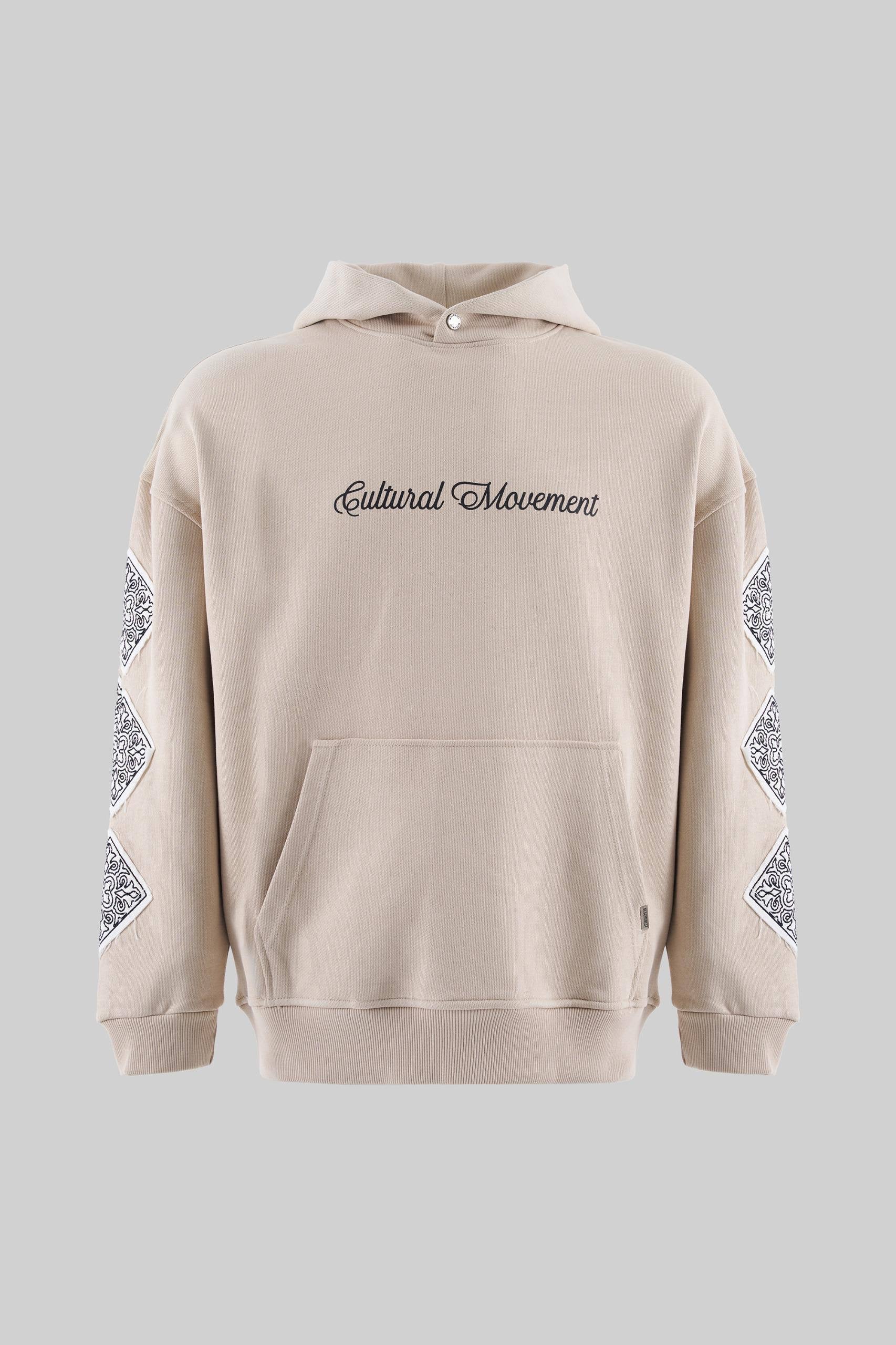 Machinist Patched Ethnic Hoodie – Space Grey