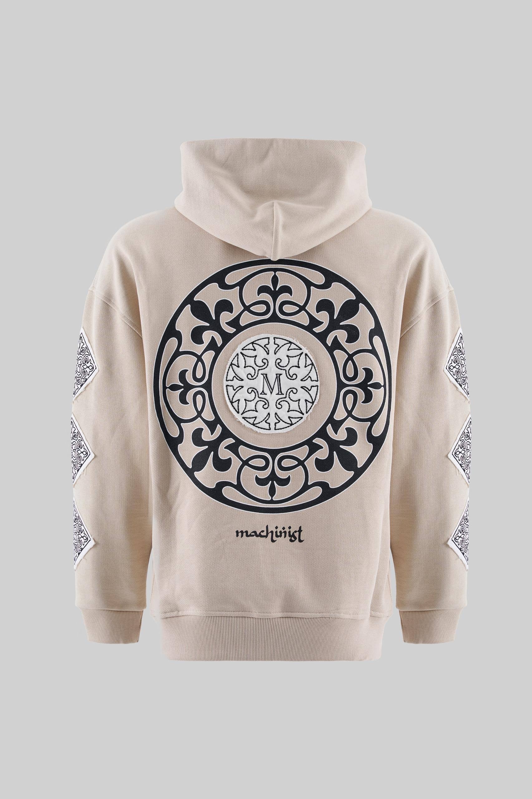 Machinist Patched Ethnic Hoodie – Space Grey