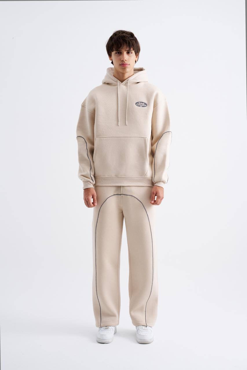 Machinist Patched Ethnic Hoodie – Grey