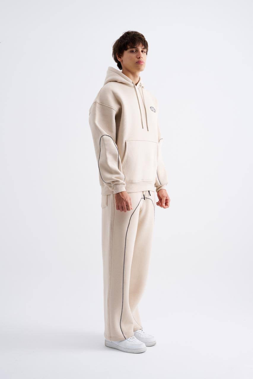 Machinist Patched Ethnic Hoodie – Grey