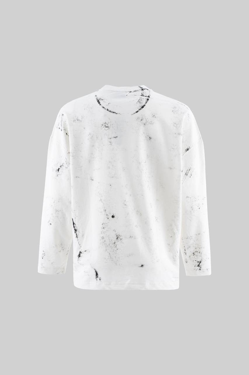 White Marble Print Long Sleeve T-Shirt – Ascension Project Limited Edition