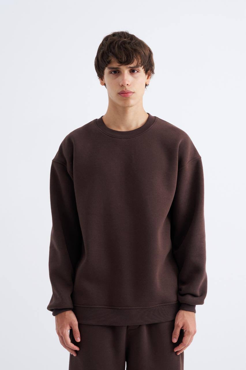 Basic Boxy Fit Crewneck Sweatshirt