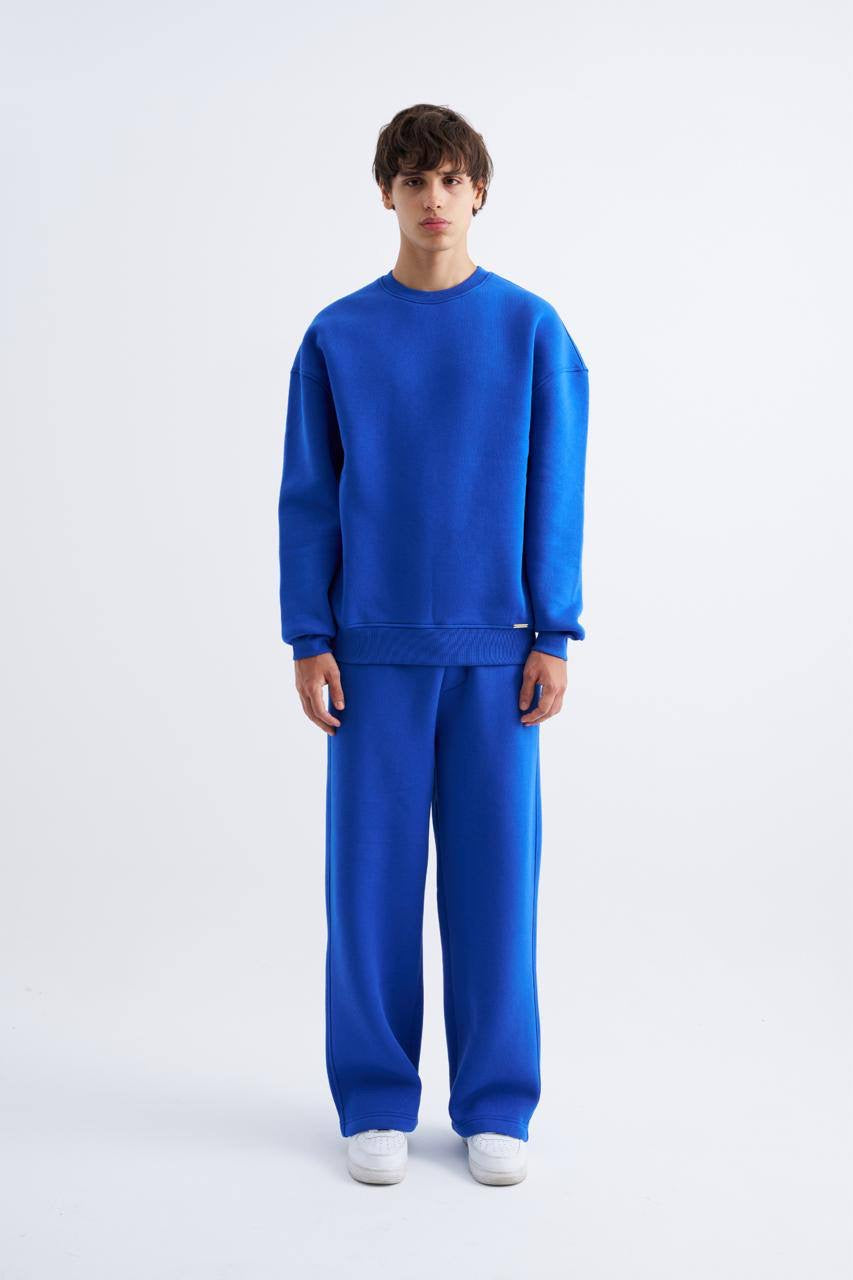 Long-Sleeve Crew Neck Sweatshirt — Blue