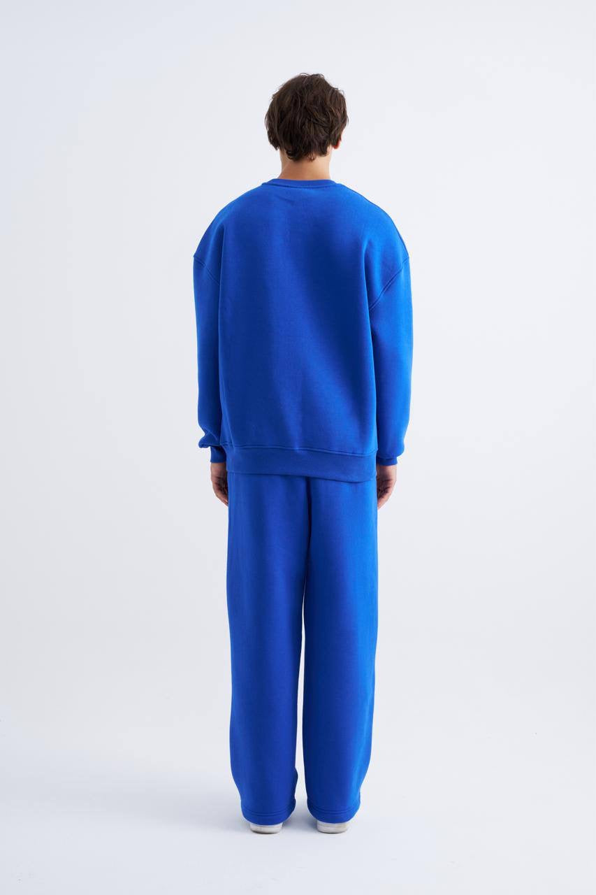 Long-Sleeve Crew Neck Sweatshirt — Blue