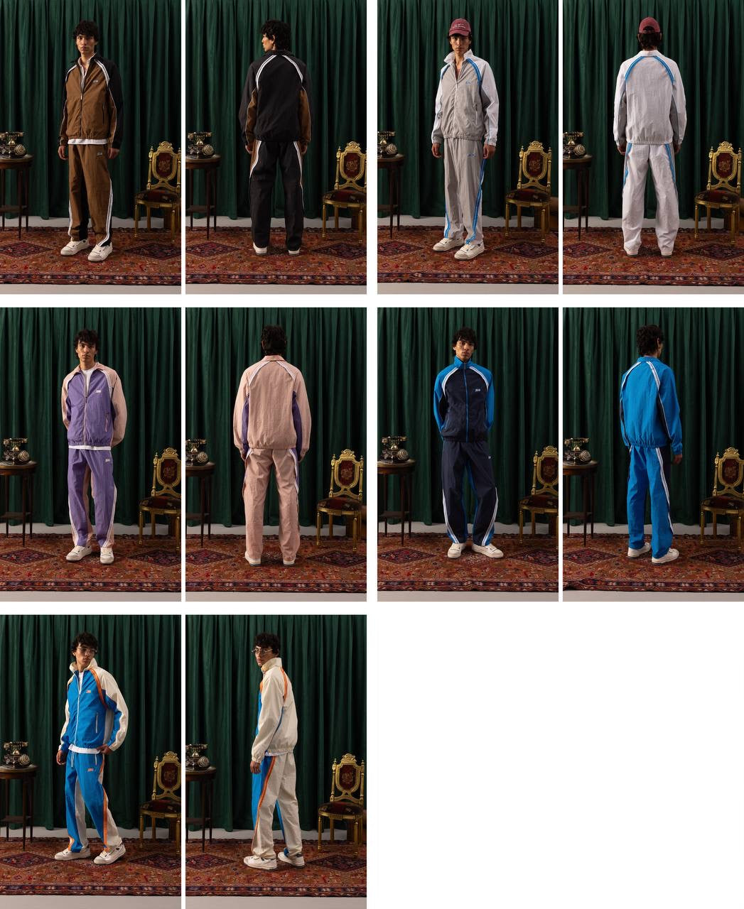 Men’s Retro Tracksuit Collection – Classic Color Block Style