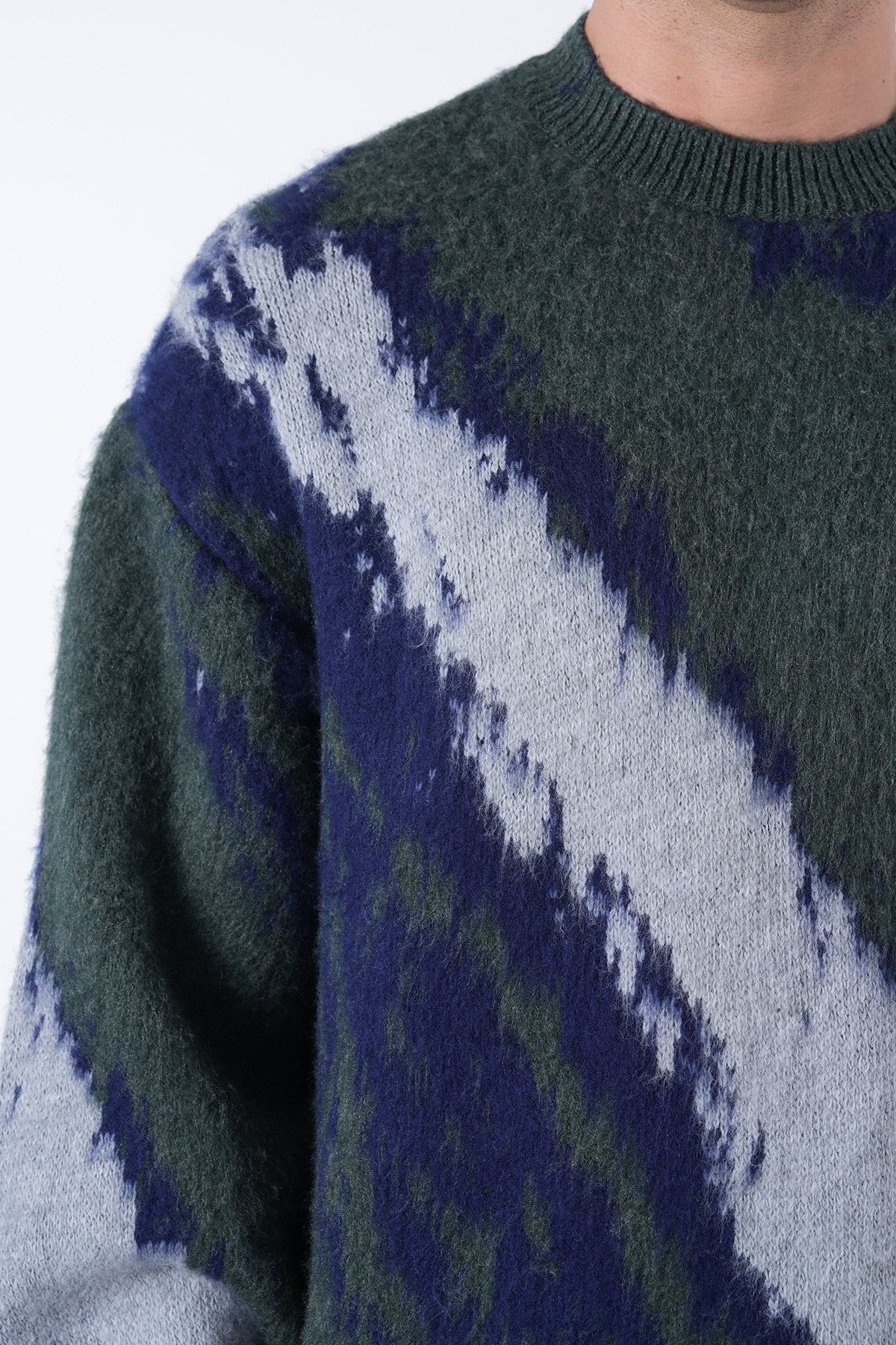 Men’s Abstract Pattern Knit Sweater – Multi-Color Options