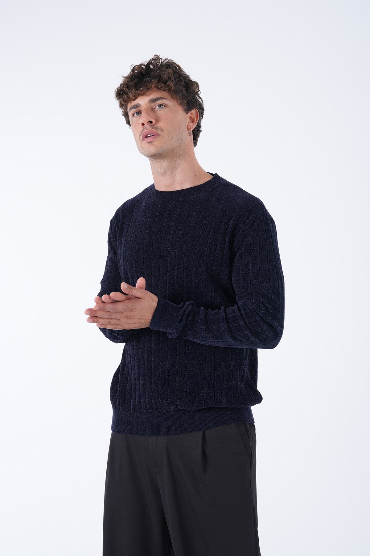 Men’s Classic Ribbed Knit Sweater – Multiple Colors
