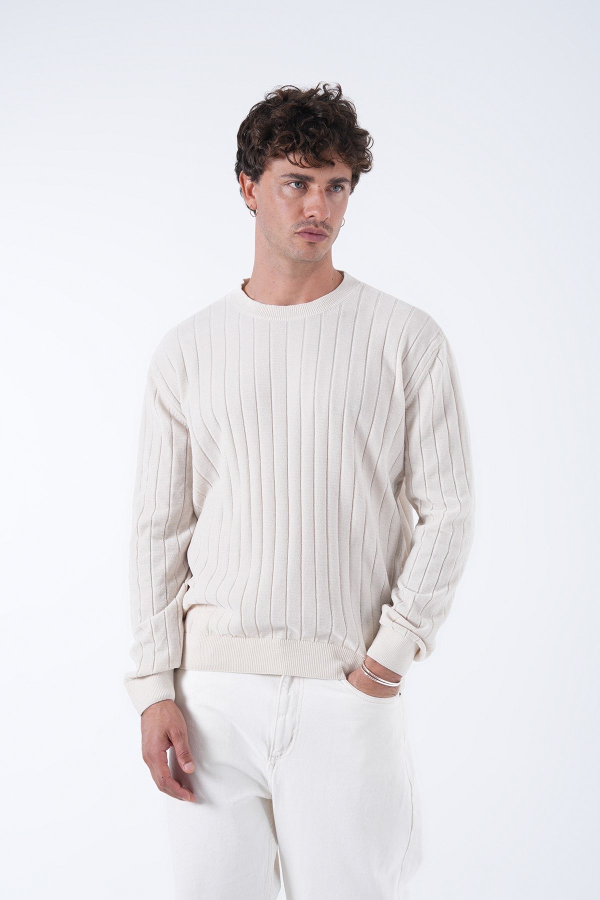 Men’s Classic Ribbed Knit Sweater – Multiple Colors