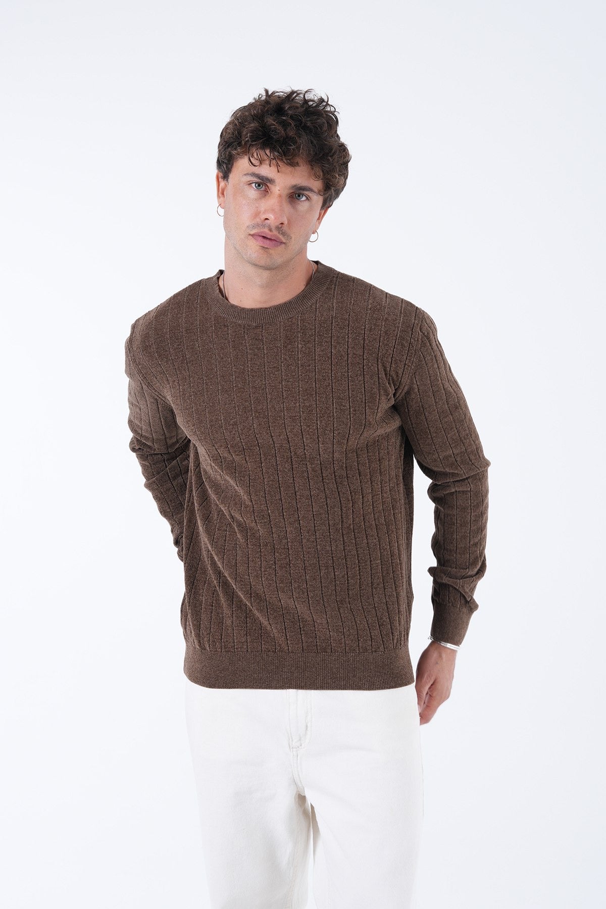 Men’s Classic Ribbed Knit Sweater – Multiple Colors