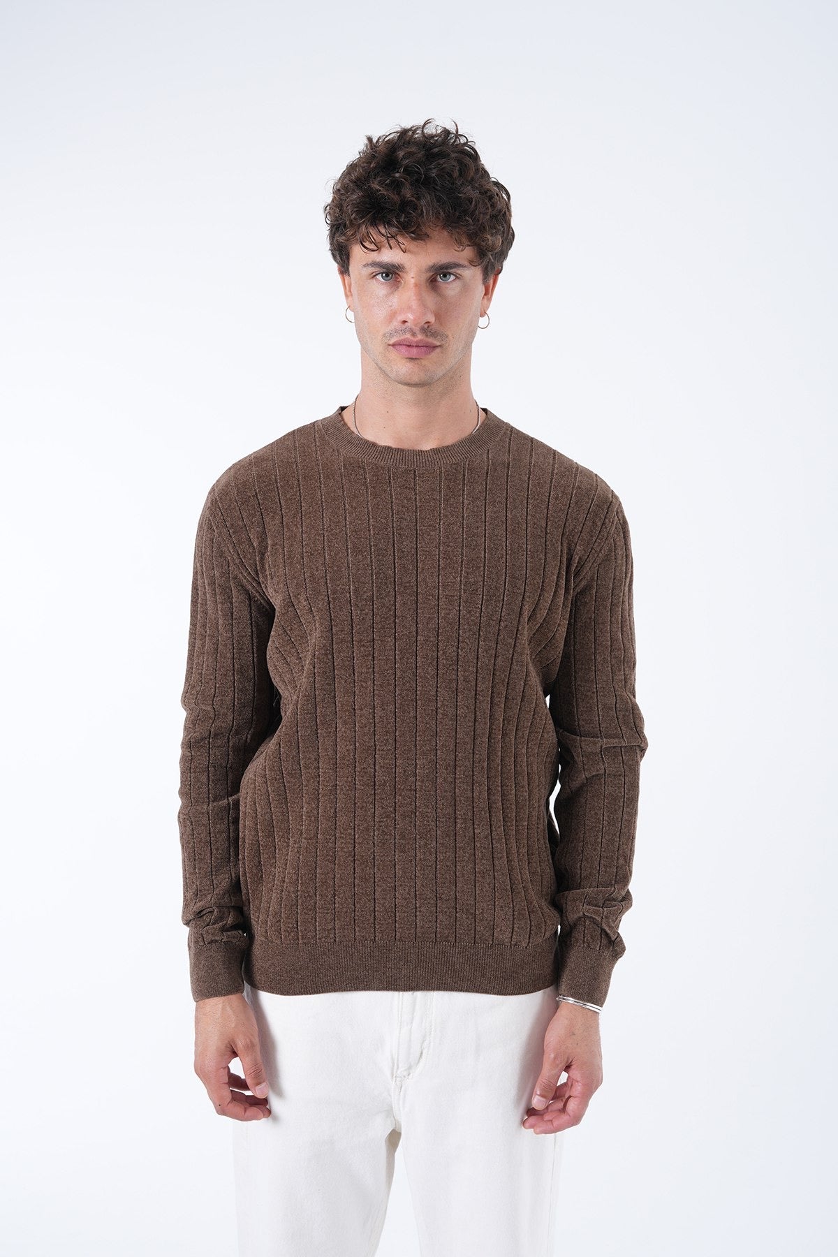 Men’s Classic Ribbed Knit Sweater – Multiple Colors