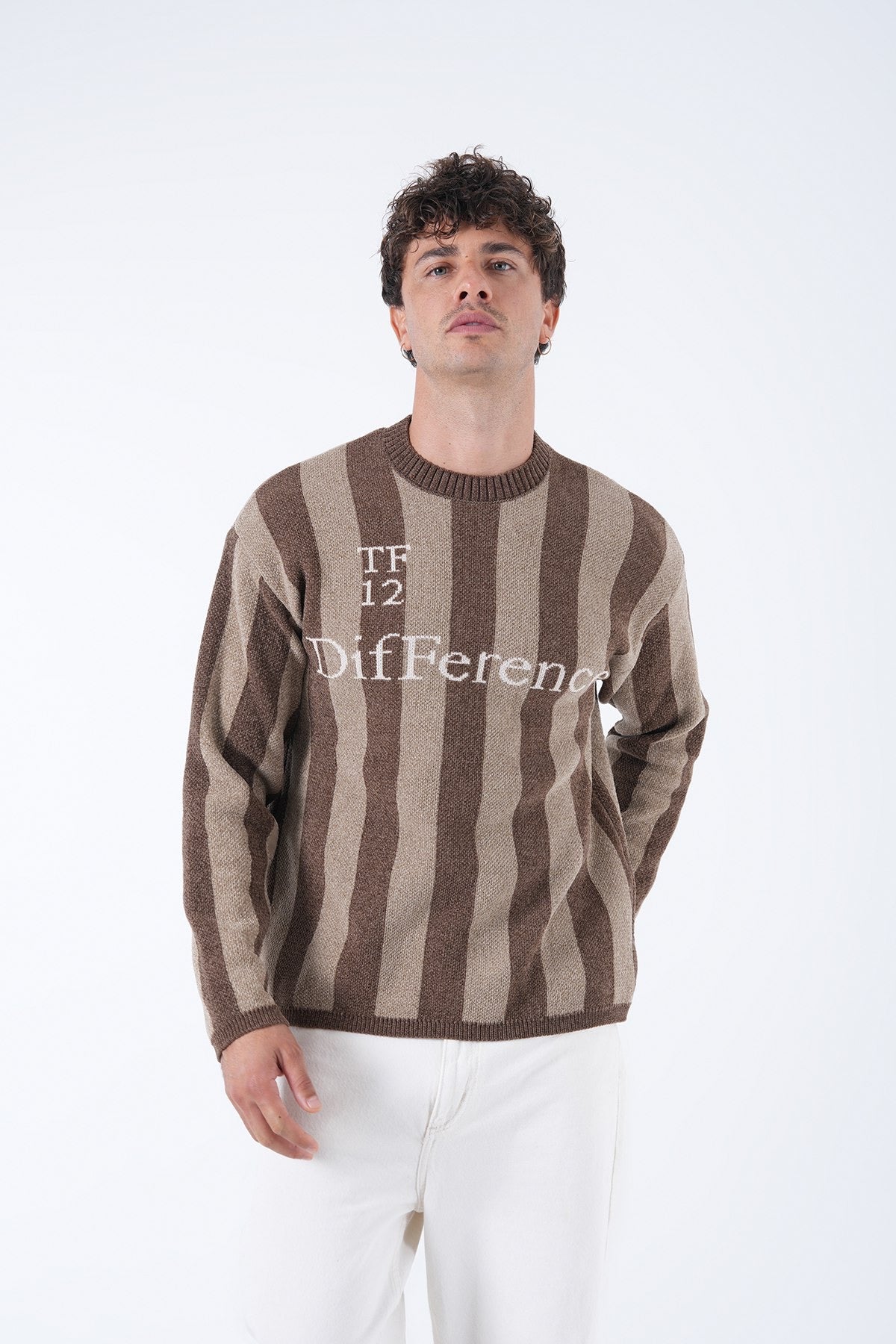 Men’s Striped Statement Sweater – Multi Colors