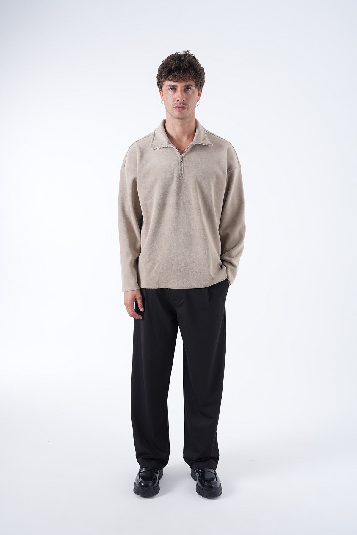 Men’s Minimal Half-Zip Pullover – Essential Collection