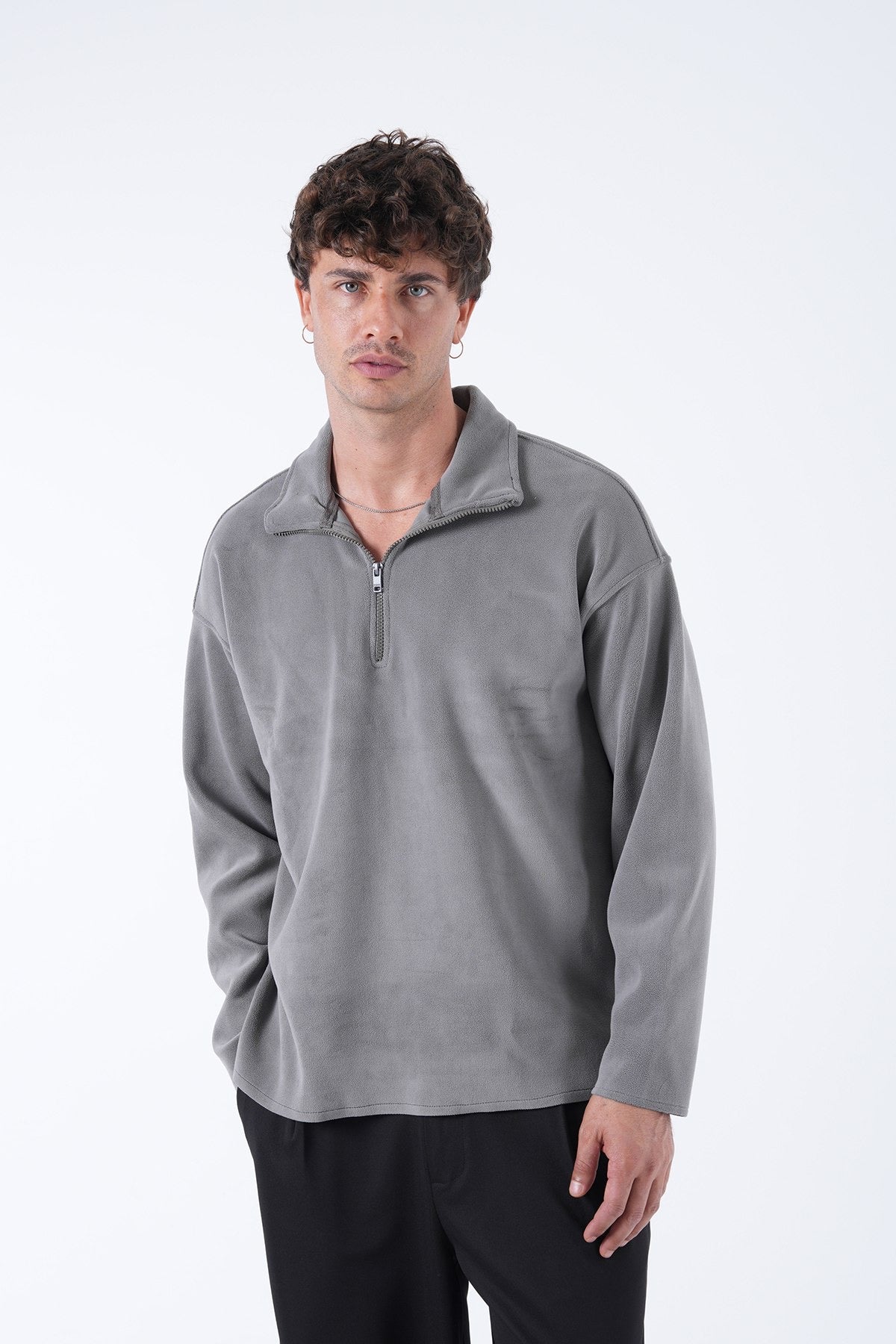 Men’s Minimal Half-Zip Pullover – Essential Collection
