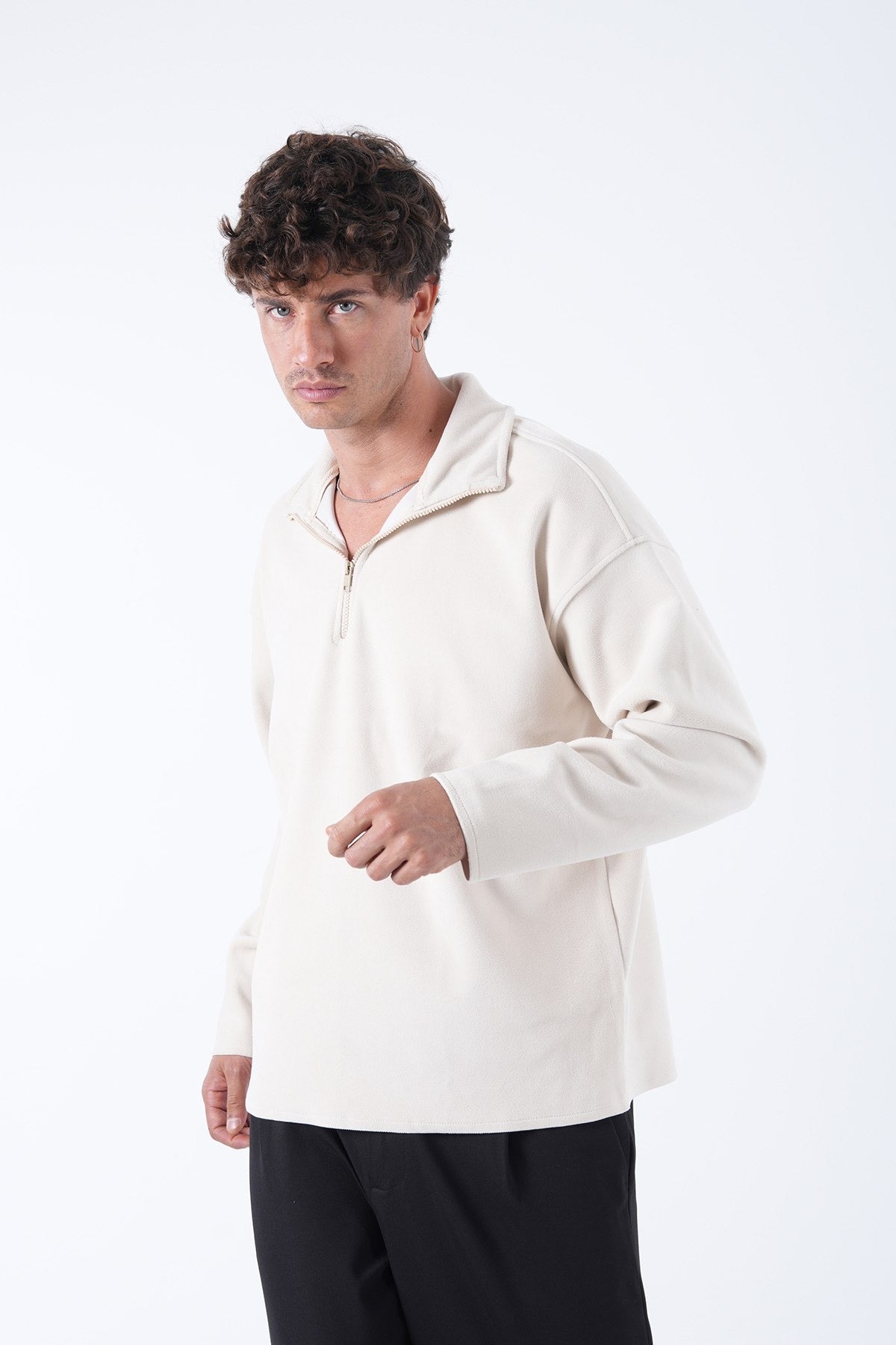 Men’s Minimal Half-Zip Pullover – Essential Collection