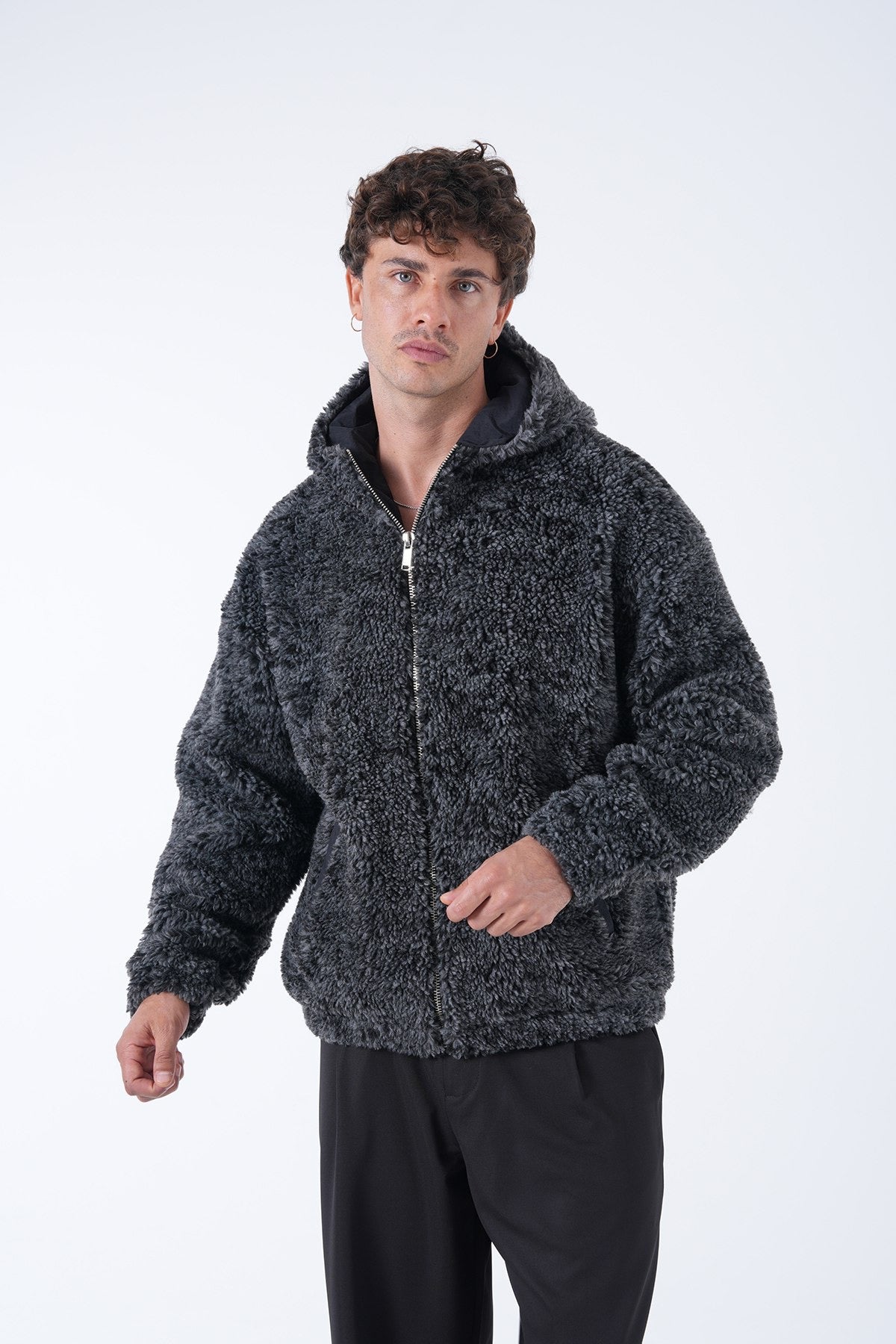 Men’s Fleece Zip-Up Hoodie – Winter Comfort Edition