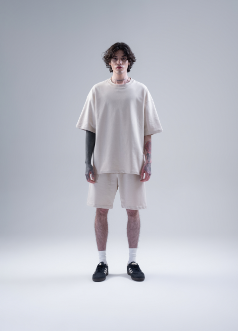 Beige Casual T-Shirt for Men