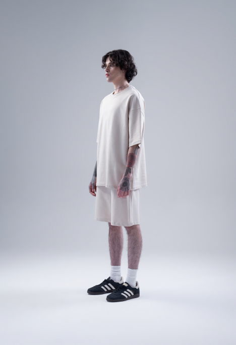 Beige Casual T-Shirt for Men