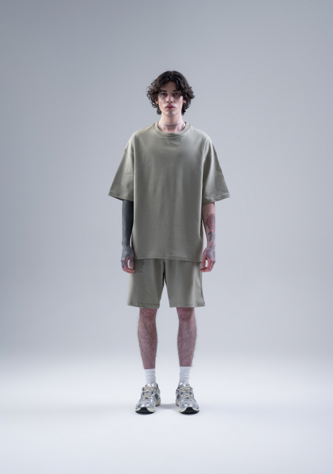 Olive Casual Short Set for Men