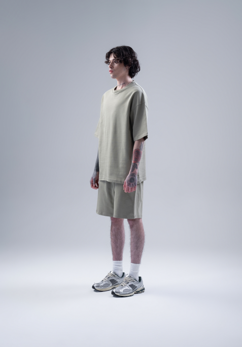 Olive Casual Short Set for Men