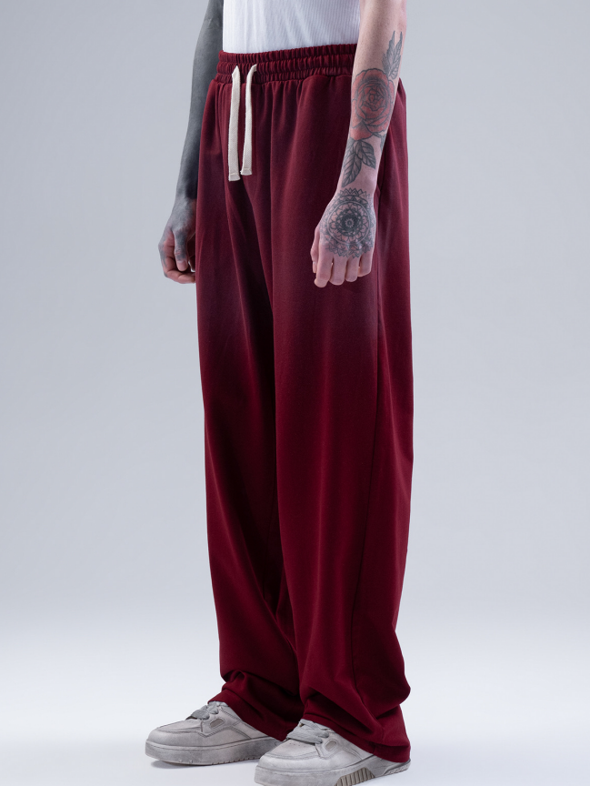 Burgundy Drawstring Sweatpants for Men