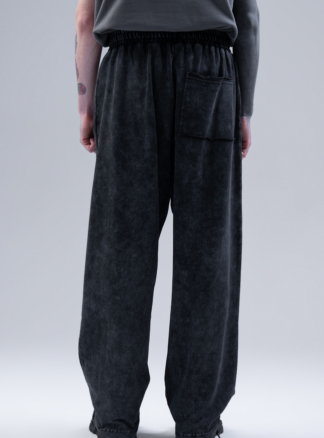 Men's Casual Black Sweatpants with Drawstring Waist