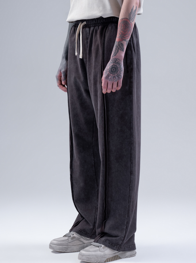 Men’s Casual Dark Sweatpants with Drawstring Waist